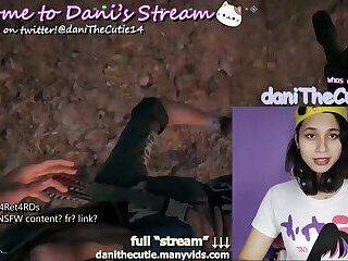 Streamer tgirl DaniTheCutie gets tipped by a viewer to show her boobs and fuck herself live - ashemaletube.com on ashemaleporn.com