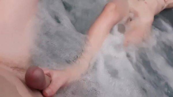 Ftm Emo Twink Gives Femboy Footjob In Public Hot Tub - hotmovs.com on ashemaleporn.com